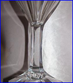Série 6 verres à vin cristal taillé cotes larges forme tulipe Baccarat St-Louis