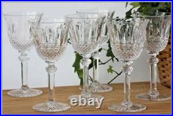 Série 6 verres à vin n°4 cristal de St Louis Tommy 15 cm Bordeaux wine glasses