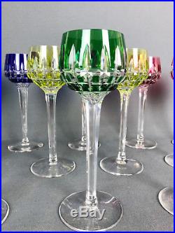 Série De 12 Verres À Vin Modèle Roemer En Cristal Gravés Saint Louis 21cm De H