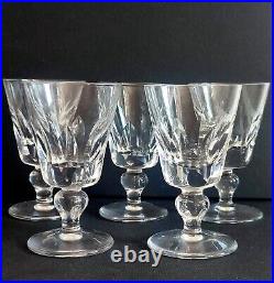 Serie De 5 Verres En Cristal De Saint Louis Jersey Paquebot France Haut11.2cm