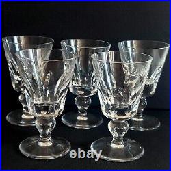 Serie De 5 Verres En Cristal De Saint Louis Jersey Paquebot France Haut11.2cm