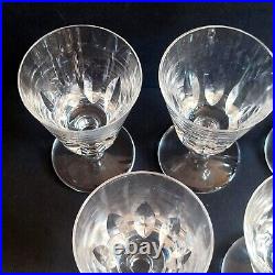 Serie De 5 Verres En Cristal De Saint Louis Jersey Paquebot France Haut11.2cm