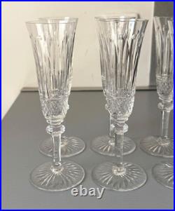Série De 6 Flutes A Champagne En Cristal Taille Saint Louis Modele Tommy 19 CM