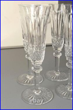Série De 6 Flutes A Champagne En Cristal Taille Saint Louis Modele Tommy 19 CM