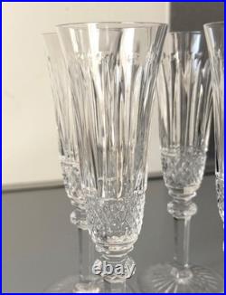 Série De 6 Flutes A Champagne En Cristal Taille Saint Louis Modele Tommy 19 CM