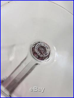 Série De 6 Verres À Vin Du Rhin En Cristal De Saint Louis (signés) De 20,5cm H