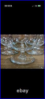 Série De 6 Verrres À Cognac Cristal De Saint Louis Hauteur 12 cm