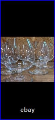 Série De 6 Verrres À Cognac Cristal De Saint Louis Hauteur 12 cm