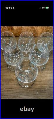 Série De 6 Verrres À Cognac Cristal De Saint Louis Hauteur 12 cm