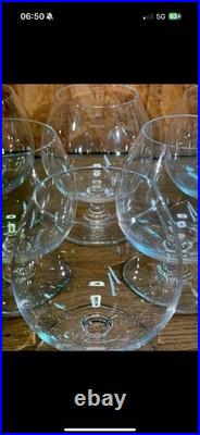 Série De 6 Verrres À Cognac Cristal De Saint Louis Hauteur 12 cm