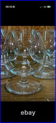 Série De 6 Verrres À Cognac Cristal De Saint Louis Hauteur 12 cm