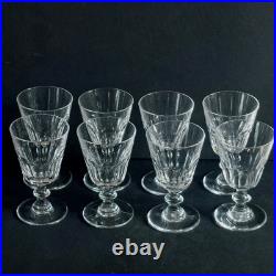 Série De 8 Verres À Vin Blanc Cristal De St Louis À Côtes Plates Modèle Caton Série De 8 Verres À Vin Blanc Cristal De St Louis À Côtes Plates Modèle Caton