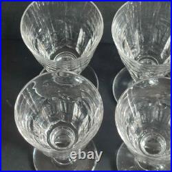 Série De 8 Verres À Vin Blanc Cristal De St Louis À Côtes Plates Modèle Caton