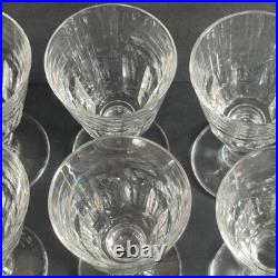 Série De 8 Verres À Vin Blanc Cristal De St Louis À Côtes Plates Modèle Caton
