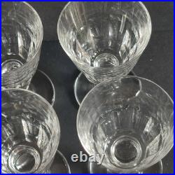 Série De 8 Verres À Vin Blanc Cristal De St Louis À Côtes Plates Modèle Caton