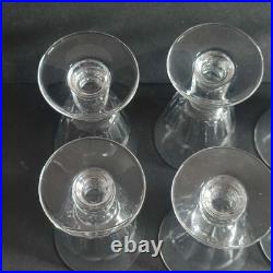 Série De 8 Verres À Vin Blanc Cristal De St Louis À Côtes Plates Modèle Caton