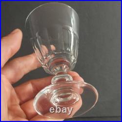 Série De 8 Verres À Vin Blanc Cristal De St Louis À Côtes Plates Modèle Caton