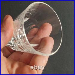 Série De 8 Verres À Vin Blanc Cristal De St Louis À Côtes Plates Modèle Caton