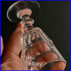 Série De 8 Verres À Vin Blanc Cristal De St Louis À Côtes Plates Modèle Caton