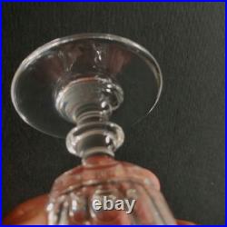 Série De 8 Verres À Vin Blanc Cristal De St Louis À Côtes Plates Modèle Caton