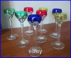 Serie De 8 Verres En Cristal De SAINT-LOUIS FRANCE, ESTAMPILLÉS