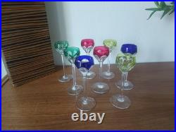 Serie De 8 Verres En Cristal De SAINT-LOUIS FRANCE, ESTAMPILLÉS