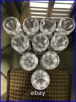 Série de 10 Verres Cristal Saint Louis Modèle Béarn Série de 10 Verres Cristal Saint Louis Modèle Béarn