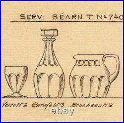 Série de 10 Verres Cristal Saint Louis Modèle Béarn Série de 10 Verres Cristal Saint Louis Modèle Béarn