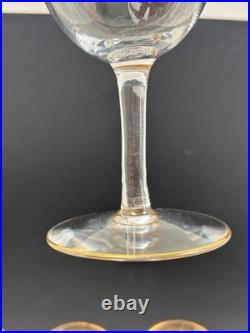 Série de 6 Verres à Eau/Vin en Cristal de Saint Louis Doré Or Modèle ROTY Série de 6 Verres à Eau/Vin en Cristal de Saint Louis Doré Or Modèle ROTY