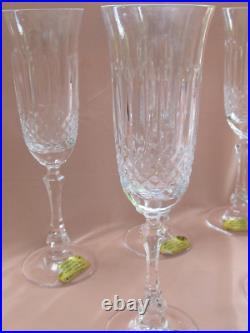 Série de 6 flutes Champagne cristal Lorraine Yvan (Tommy pour St-Louis) neufs Série de 6 flutes Champagne cristal Lorraine Yvan (Tommy pour St-Louis) neufs