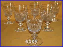 Série de 6 verres à eau anciens en cristal Baccarat Saint-Louis XIXème