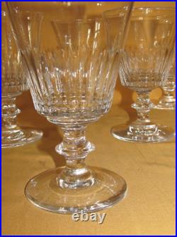 Série de 6 verres à eau anciens en cristal Baccarat Saint-Louis XIXème