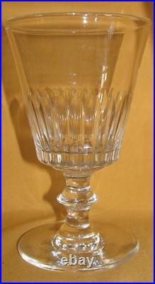 Série de 6 verres à eau anciens en cristal Baccarat Saint-Louis XIXème