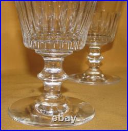 Série de 6 verres à eau anciens en cristal Baccarat Saint-Louis XIXème