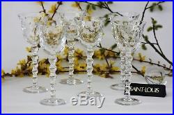 Série de 6 verres à vin de Bourgogne n°3 en cristal de St Louis modèle Bubbles