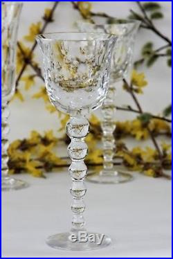 Série de 6 verres à vin de Bourgogne n°3 en cristal de St Louis modèle Bubbles