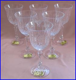 Série de 6 verres à vin eau cristal Lorraine Yvan (Tommy pour St-Louis) neufs Série de 6 verres à vin eau cristal Lorraine Yvan (Tommy pour St-Louis) neufs