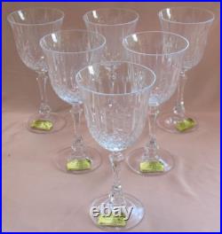 Série de 6 verres à vin eau cristal Lorraine Yvan (Tommy pour St-Louis) neufs Série de 6 verres à vin eau cristal Lorraine Yvan (Tommy pour St-Louis) neufs