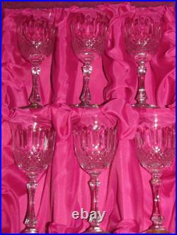 Série de 6 verres à vin eau cristal Lorraine Yvan (Tommy pour St-Louis) neufs
