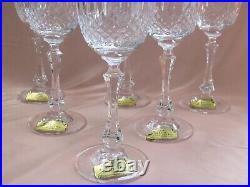 Série de 6 verres à vin en cristal Lorraine Yvan (Tommy pour St-Louis) neufs