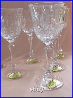 Série de 6 verres à vin en cristal Lorraine Yvan (Tommy pour St-Louis) neufs