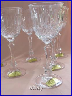 Série de 6 verres à vin en cristal Lorraine Yvan (Tommy pour St-Louis) neufs