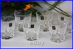Série de 6 verres à whisky en cristal de Saint Louis Cerdagne neufs + boîte