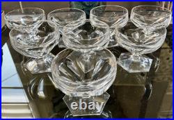 Série de 8 Coupes Champagne Cristal Saint Louis Modèle Béarn