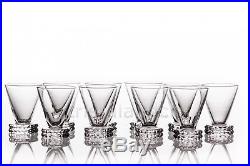 Série de verres à liqueur Diamant en Saint-Louis. Set of cordial glasses Diamant