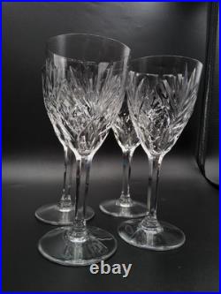 Série quatre verres à eau cristal soufflé taillé Saint-Louis modèle Chantilly