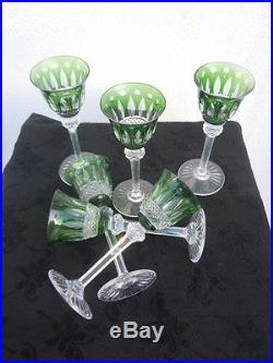 Série verres liqueur cristal St louis France cristal de Couleur modèle Tommy