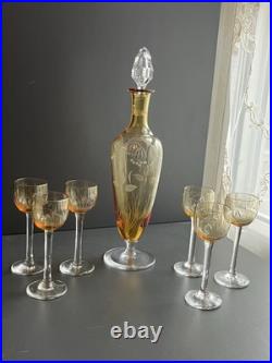 Service À Liqueur En Cristal Grave Baccarat Saint Louis