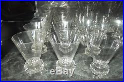 Service Diamant 2 Carafes 2 pichets brocs 36 verres cristal St Louis Art Déco
