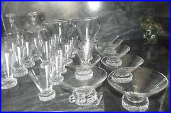 Service Diamant 2 Carafes 2 pichets brocs 36 verres cristal St Louis Art Déco